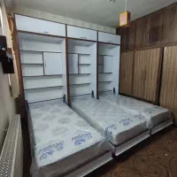 تخت کمجاسه تایکنفره ام‌دی‌اف همراه با باکس انباری