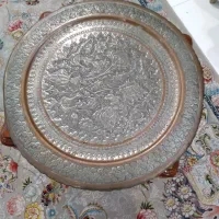 سینی مسی کنده کاری شده