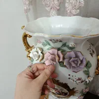 گلدان تزئینی گلدان چینی گلدون گل برجسته