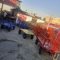 (گاری فرمان دار)چهار چرخ باربر دستی یدک فرمان دار