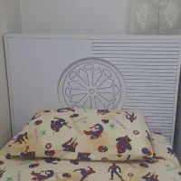 تخت یکنفره همراه با تشک طبی فنری ۵ سال ضمانت