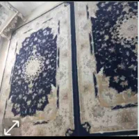 دو تخته فرش ماشینی سرمه ای در حد نو قیمت ۱۲