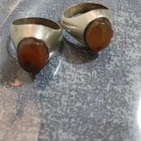 با سلام یک جفت انگشتر عقیق درجه یک