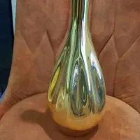 گلدان طلایی تزیینی جنس شیشه ای