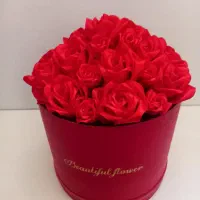 باکس گل قرمز چرمی