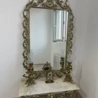 آیینه وشمعدان برنج(برنز)