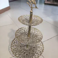 شیرینی خوری سه طبقه برنجی