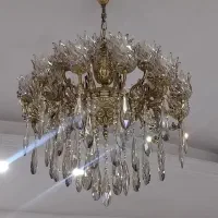 دو عدد لوستر سنگین برنجی