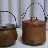 دیزی مسی و ترازوی چدنی روسی قدیمی