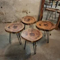 میز عسلی چوبی روستیک چوب چنار