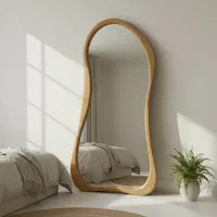 آینه قدی چوبی مدل دفرمه مینیمال