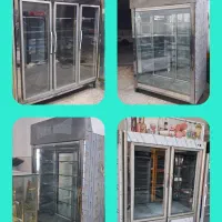 یخچال ایستاد۱۵۰ سانتی  تمام شیشه موتور دانفوس