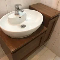 کابینت روشویی،باکس،آینه و سنگ روشویی