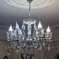 دو عدد لوستر ۶ شاخه و۲عدد دیوار کوب