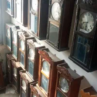 ساعت سه کوک دو کوک ایستاده و کوکو قدیمی عتیقه