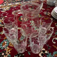 یک دست پارچ و لیوان فرانسوی