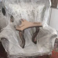 مبل استیل ۷نفره با میز عسلی دوتا و جلو مبلی