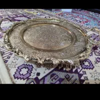 سینی وگلاب پاش برنجی