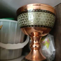 سرویس قلیان مینا کاری سفالی و شکلات خوری مسی