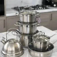 سرویس قابلمه استیل کرکماز با کتری سوتی تخفیف نوروز