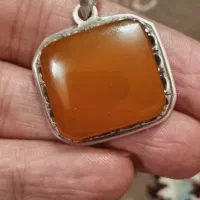 گردنی عقیق یمنی تراش دار کلکسیونی