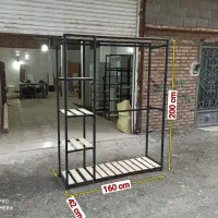رگال لباس خانگی قفسه فلزی فروشگاهی رخت آویز آهنی