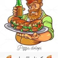 کارگر ساده و ساندویچ زن ماهر در فست فود معتبر