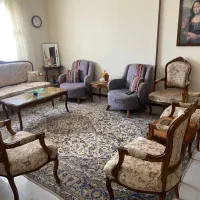 مبلمان استیل تمام چوب ۷ نفره و میز ناهارخوری