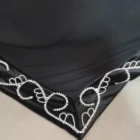 روسری جواهردوزی مخمل مشکی