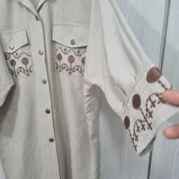 مانتو تابستانه گلدوزی شده کاملا نو