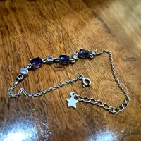 دستبند نقره با روکش آب طلا سفید