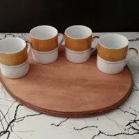 فنجان ژاپنی طرح یونانی با آبکاری طلا