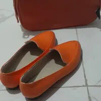 ست کیف و کفش نارنجی نو دخترونه و شیک
