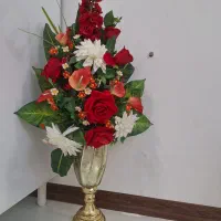 دسته گل مصنوعی با گلدان