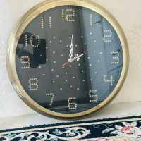 ساعت دیواری استیل نگین دار