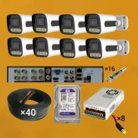 دوربین مداربسته پک 8تایی/کیفیتی بی رقیب/پاورفن دار