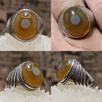 انگشتر نقره باباقوری کاملا طبیعی