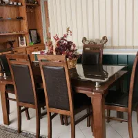 میزناهارخوری ۶ نفره شیشه خور