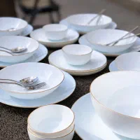 فروش  ارکوپال لب طلا ۲۶پارچه ۶نفره کریستال اکبری