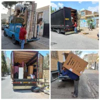 کارگر و ماشین برای اسباب کشی و باربری