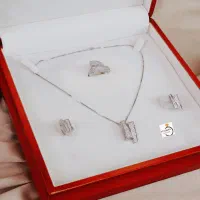 نیم ست نقره میکرو انگشتر دار کد 20