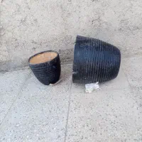 گلدان سفالی نو و جای سبزه عید سوراخ دار