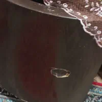 میز  نهارخوری قهوه‌ای  گرد