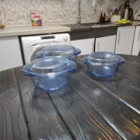 سه عدد قابلمه پیرکس همراه با در