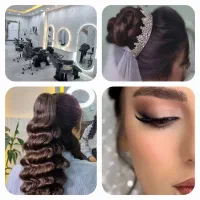 خدمات مبکاپ و شنیون  عروس و همراه سالن صدف