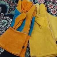 دستکش جوشکاری چرم کف دوبل