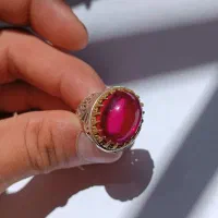 انگشتر نقره یاقوت