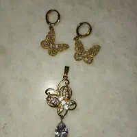 ست گوشواره و گردنبند رنگ ثابت