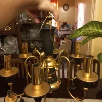 لوستر ۶ شعله برنجی