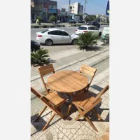 میز و صندلی چوبی تاشو